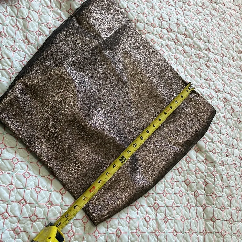 Loft metallic bronze skirt
